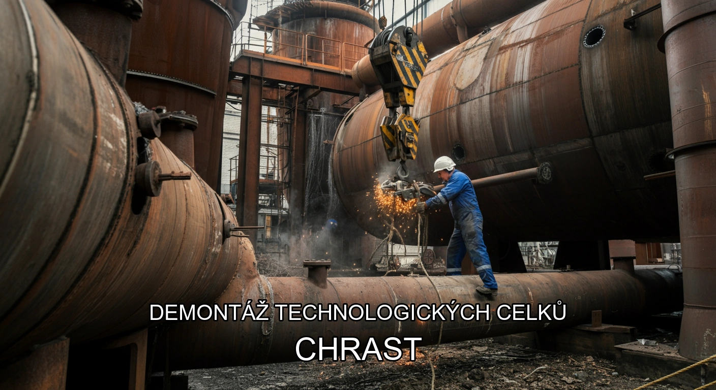Demontáž technologických celků a hal Chrast