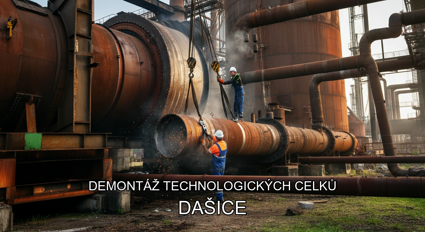 Demontáž technologických celků a hal Dašice