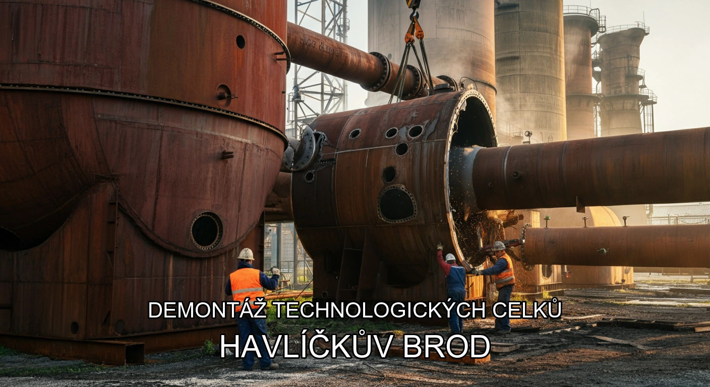 Demontáž technologických celků a hal Havlíčkův Brod