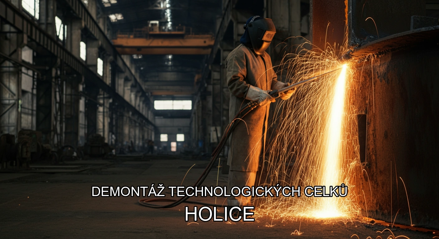 Demontáž technologických celků a hal Holice