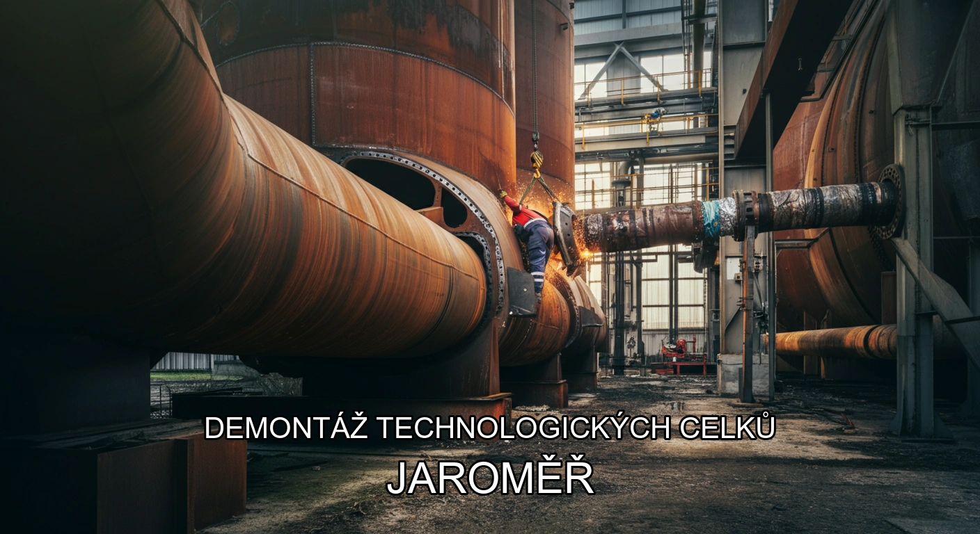Demontáž technologických celků a hal Jaroměř