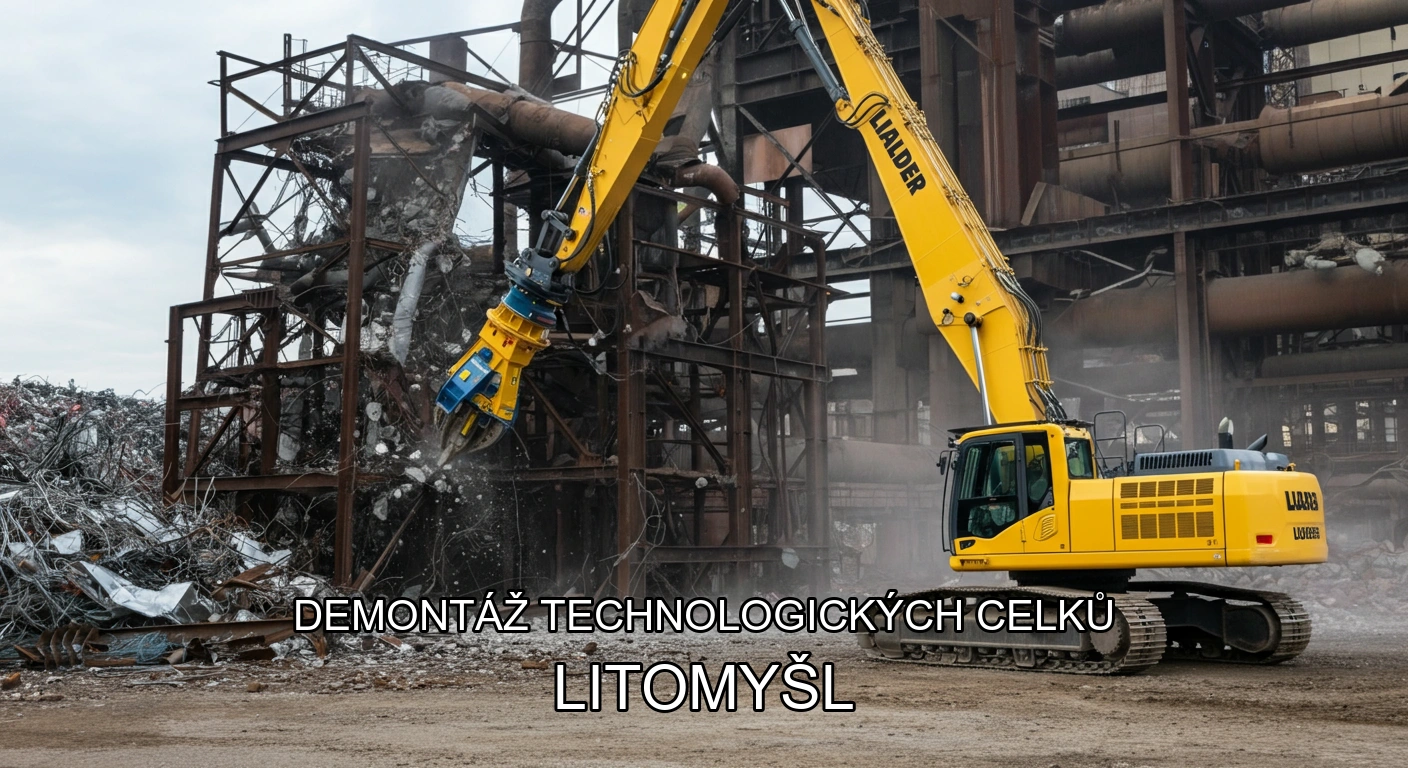 Demontáž technologických celků a hal Litomyšl