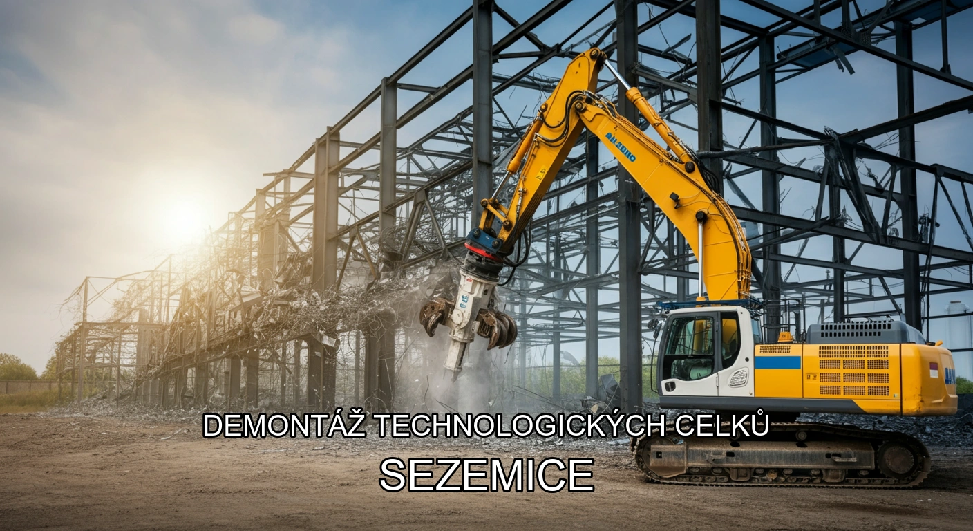 Demontáž technologických celků a hal Sezemice
