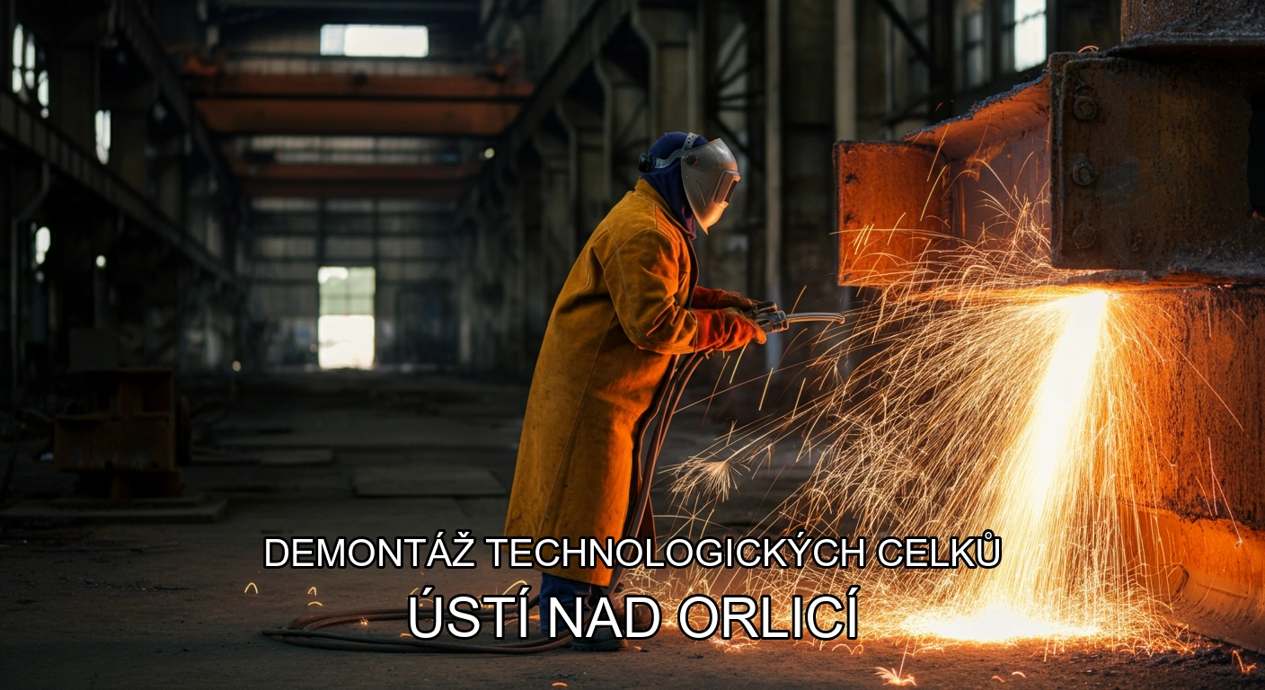 Demontáž technologických celků a hal Ústí nad Orlicí